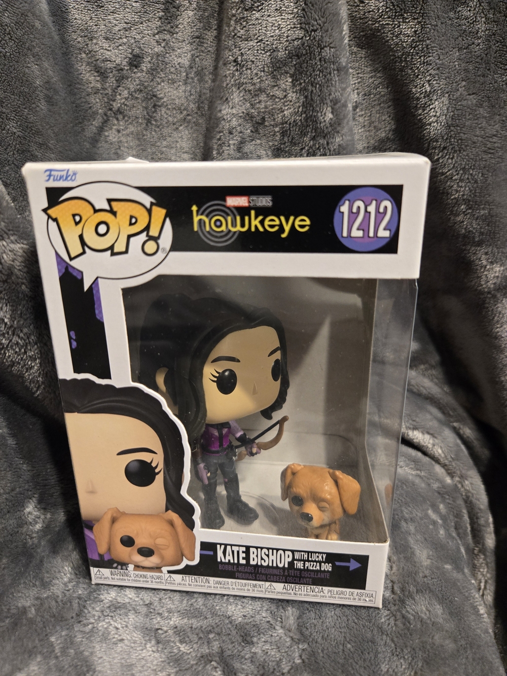 Funko Pop! Hawkeye 1212 - Kate Bishop with Lucky (Orange/Brown)